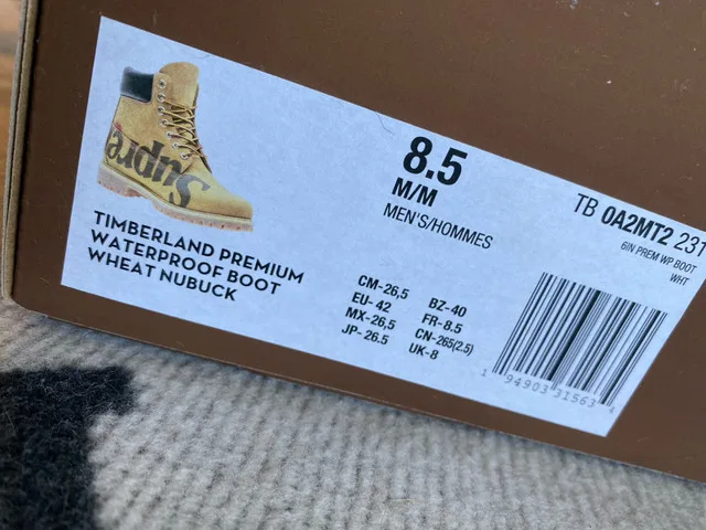 Supreme Timberland Boot Wheat US8.5 image indicator(5)