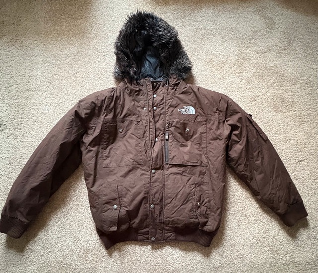 VINTAGE THE NORTH FACE BROWN WINTER BOMBER JACKET SIZE XL $150