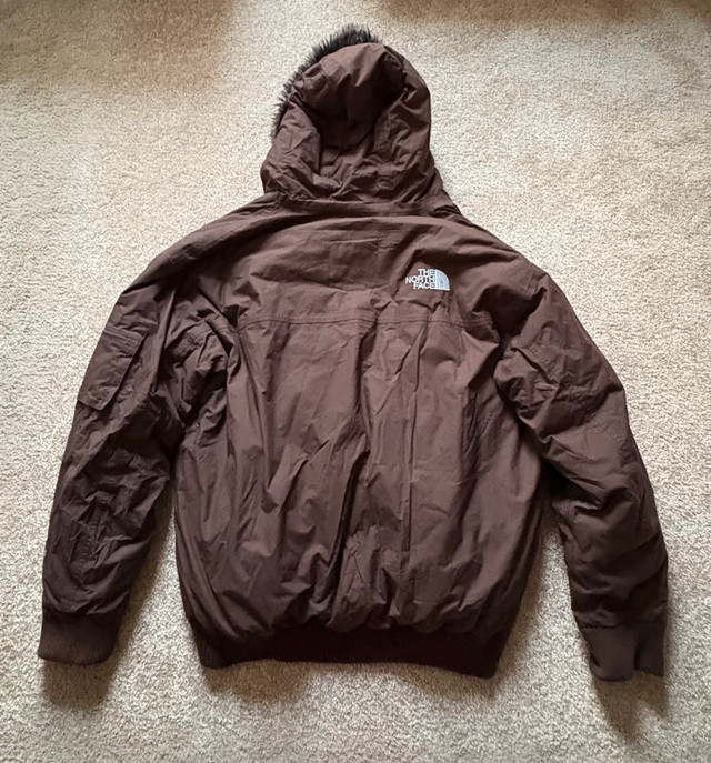 VINTAGE THE NORTH FACE BROWN WINTER BOMBER JACKET SIZE XL $150 - photo 2