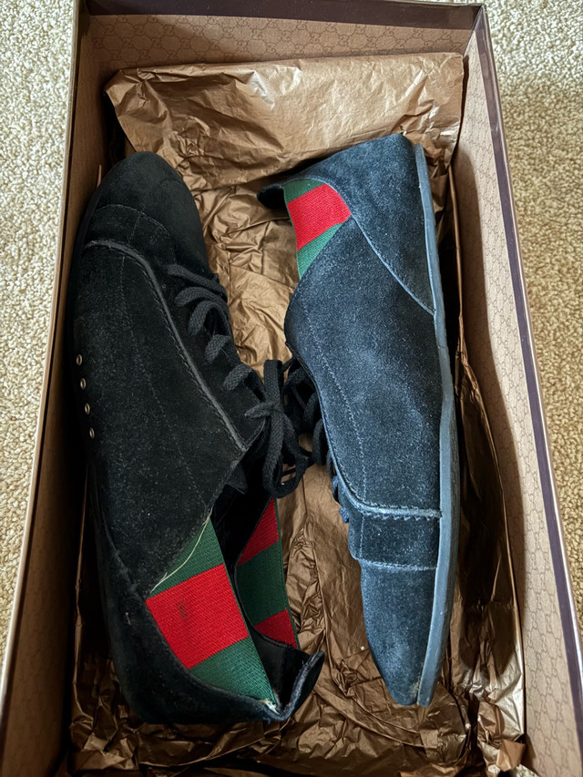 VINTAGE GUCCI SUEDE SNEAKER LOAFERS MEN SIZE 8