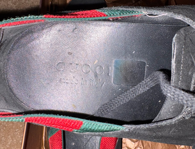 VINTAGE GUCCI SUEDE SNEAKER LOAFERS MEN SIZE 8 - photo 2