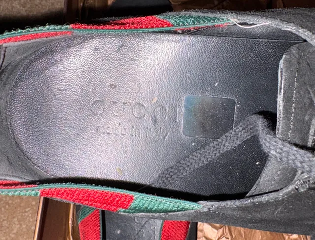 VINTAGE GUCCI SUEDE SNEAKER LOAFERS MEN SIZE 8 image indicator(2)