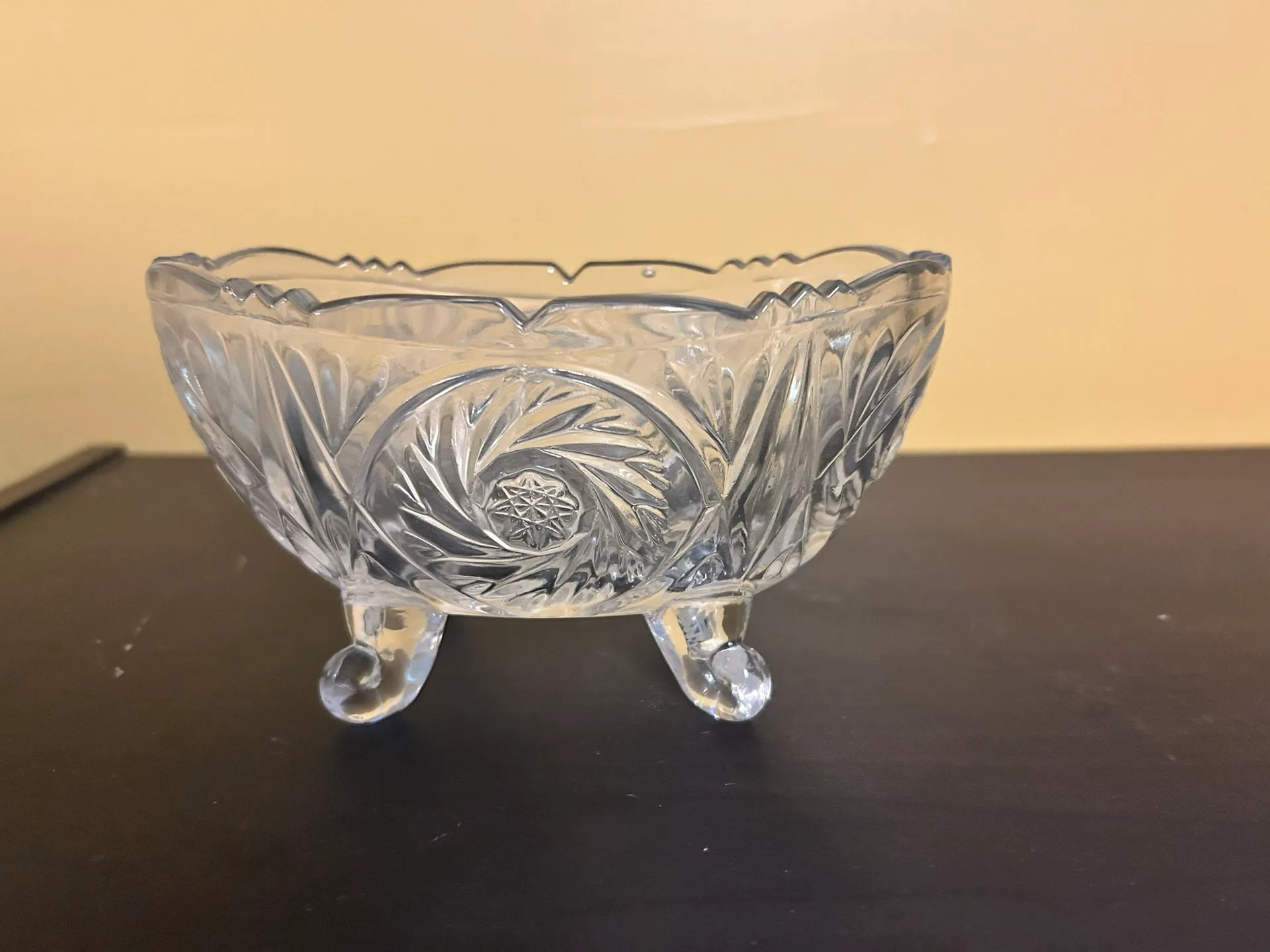 Vintage Crystal Footed Bowl