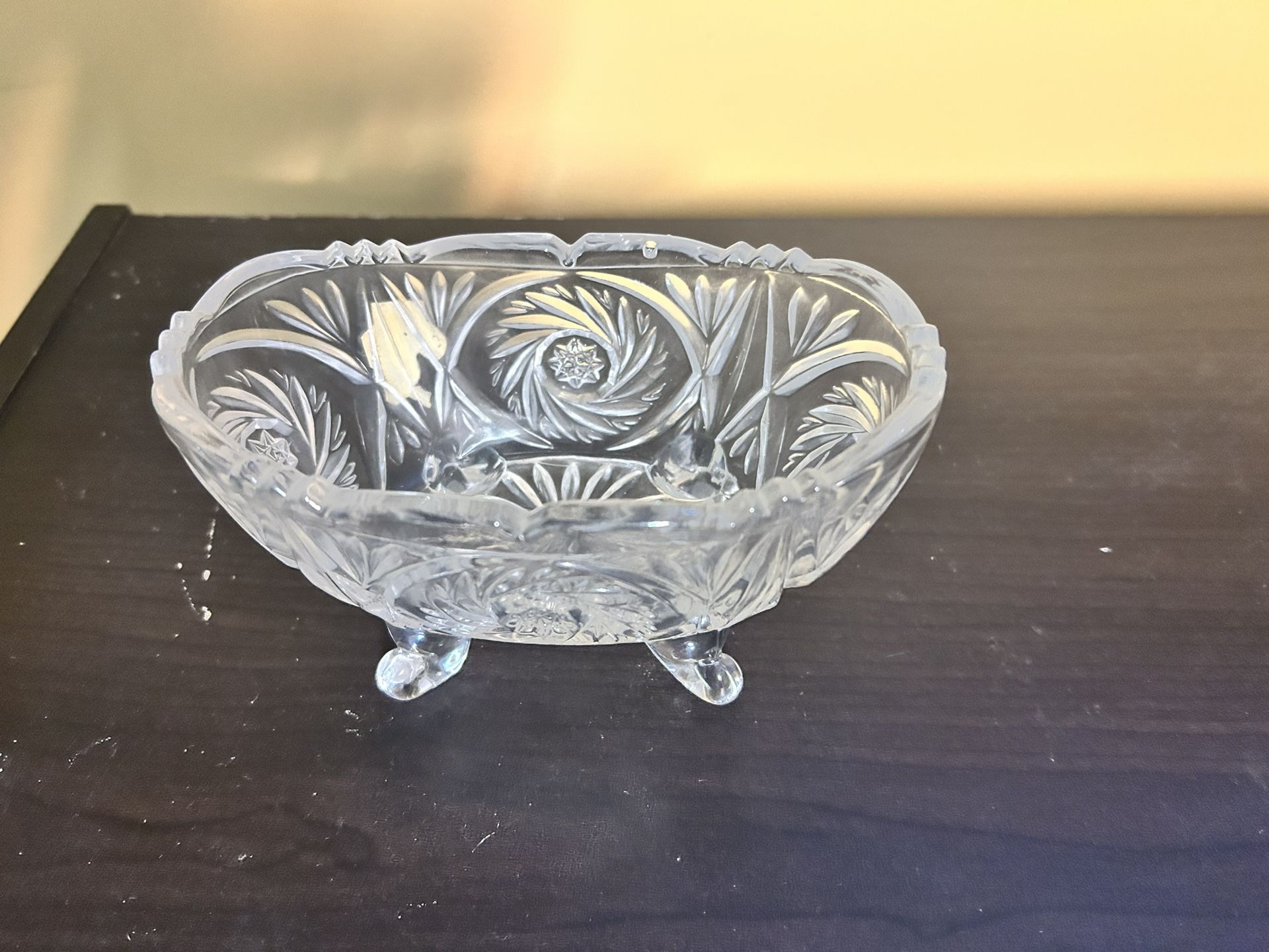 Vintage Crystal Footed Bowl - photo 2