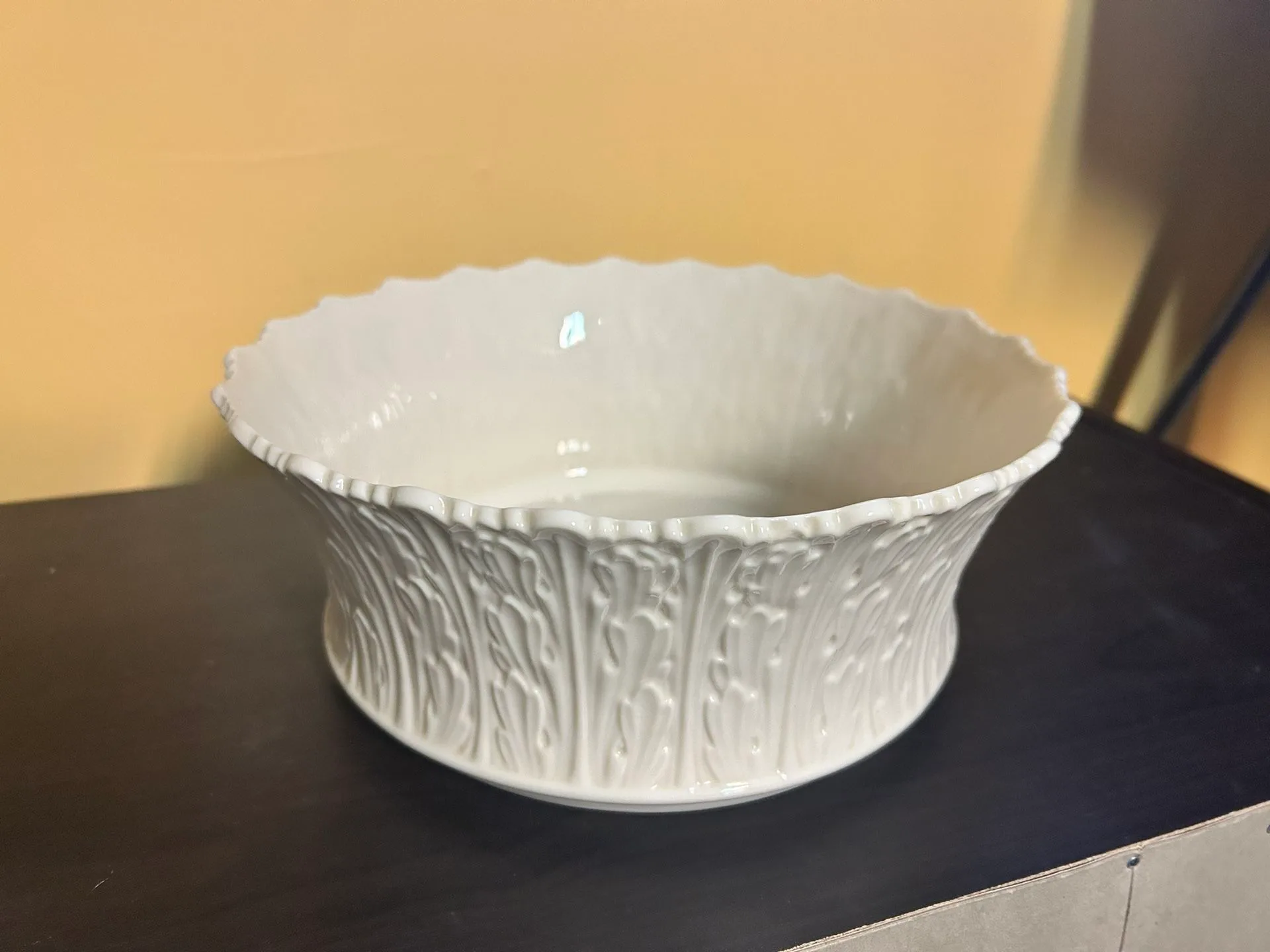 Lenox White Embossed Bowl