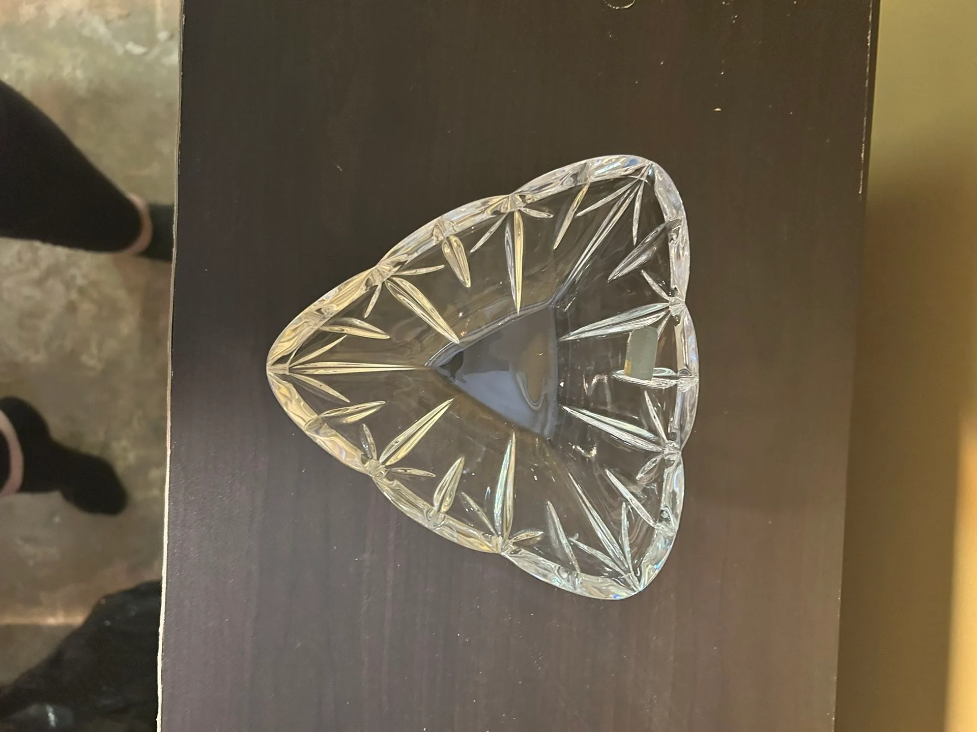 Mikasa Crystal Triangular Dish