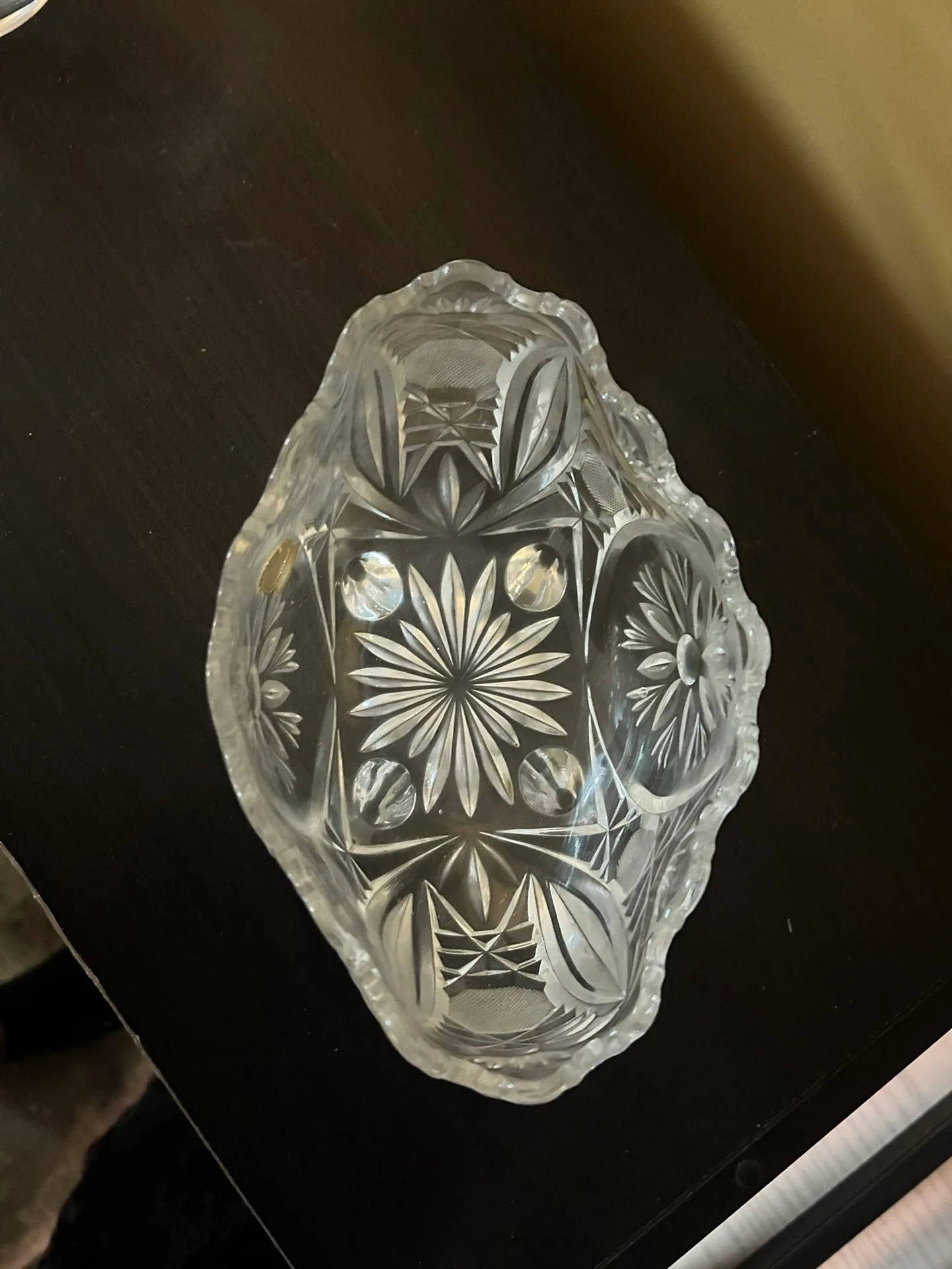 Crystal Glass Bowl with Feet