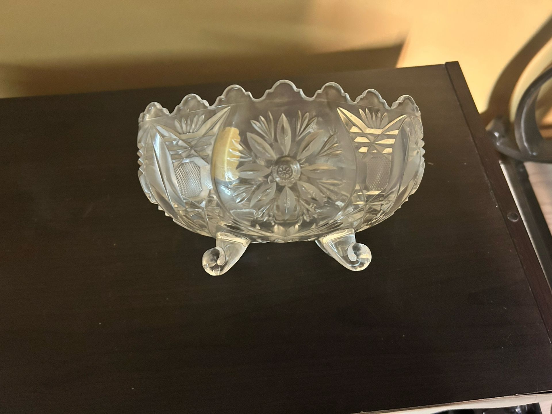 Crystal Glass Bowl with Feet - photo 3