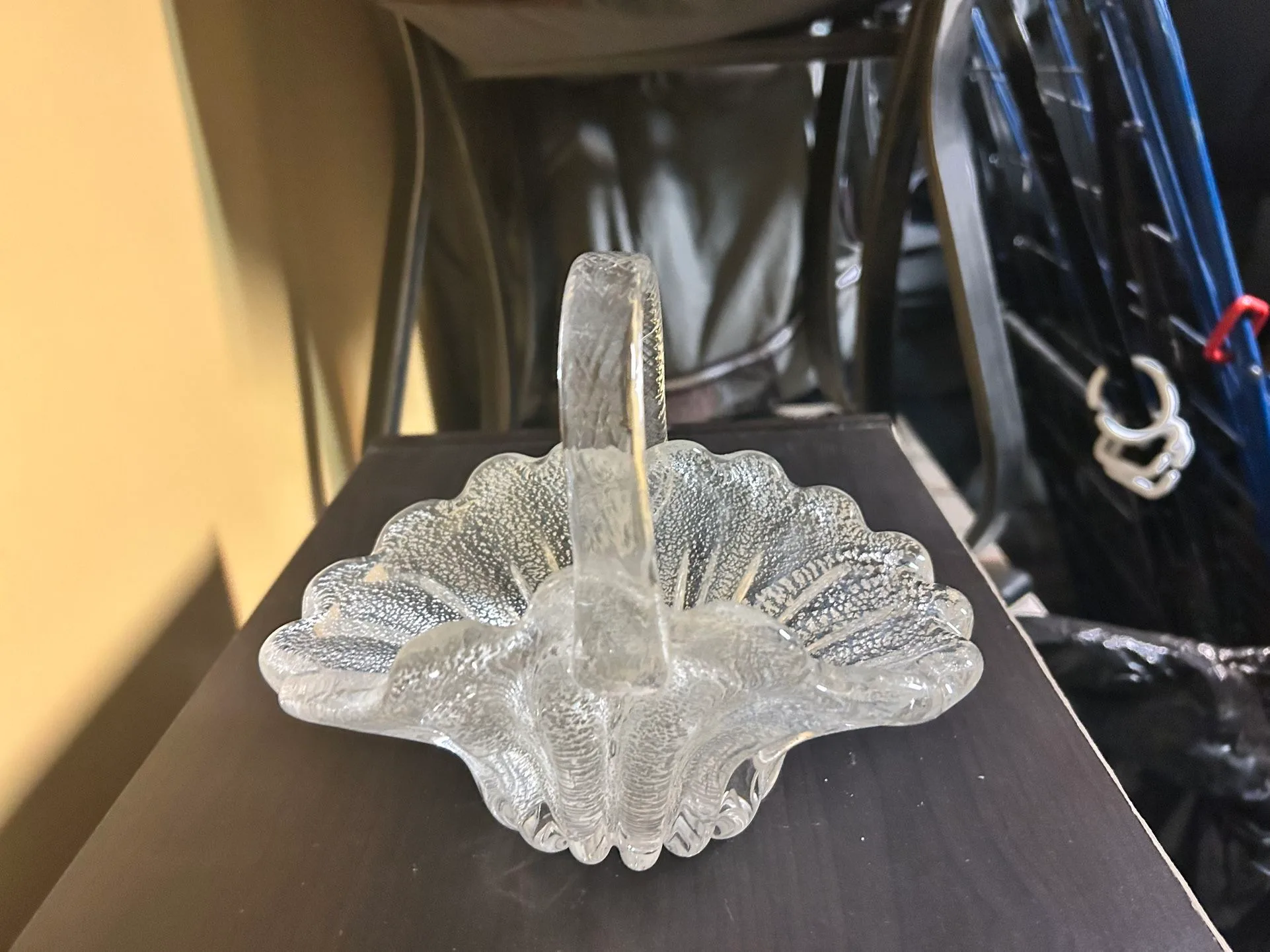 Vintage Mikasa Lasio Glass Basket