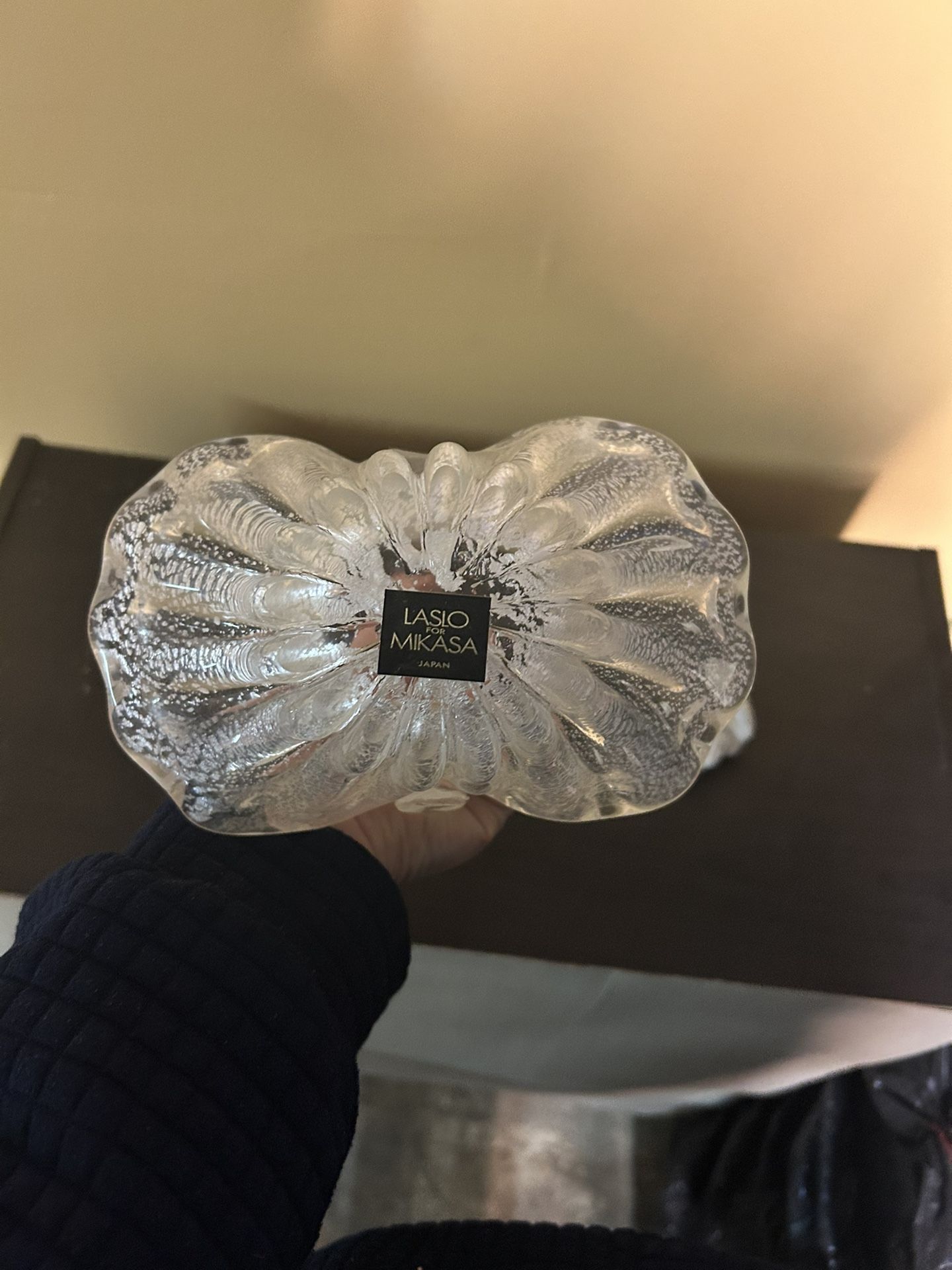 Vintage Mikasa Lasio Glass Basket - photo 2