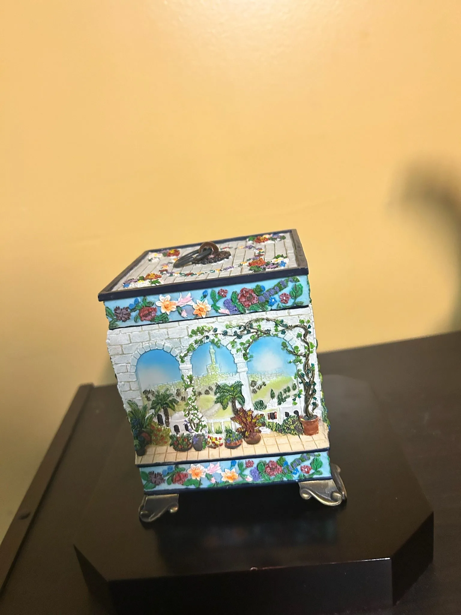 Beautiful Hand-painted Musical Jewelry Box