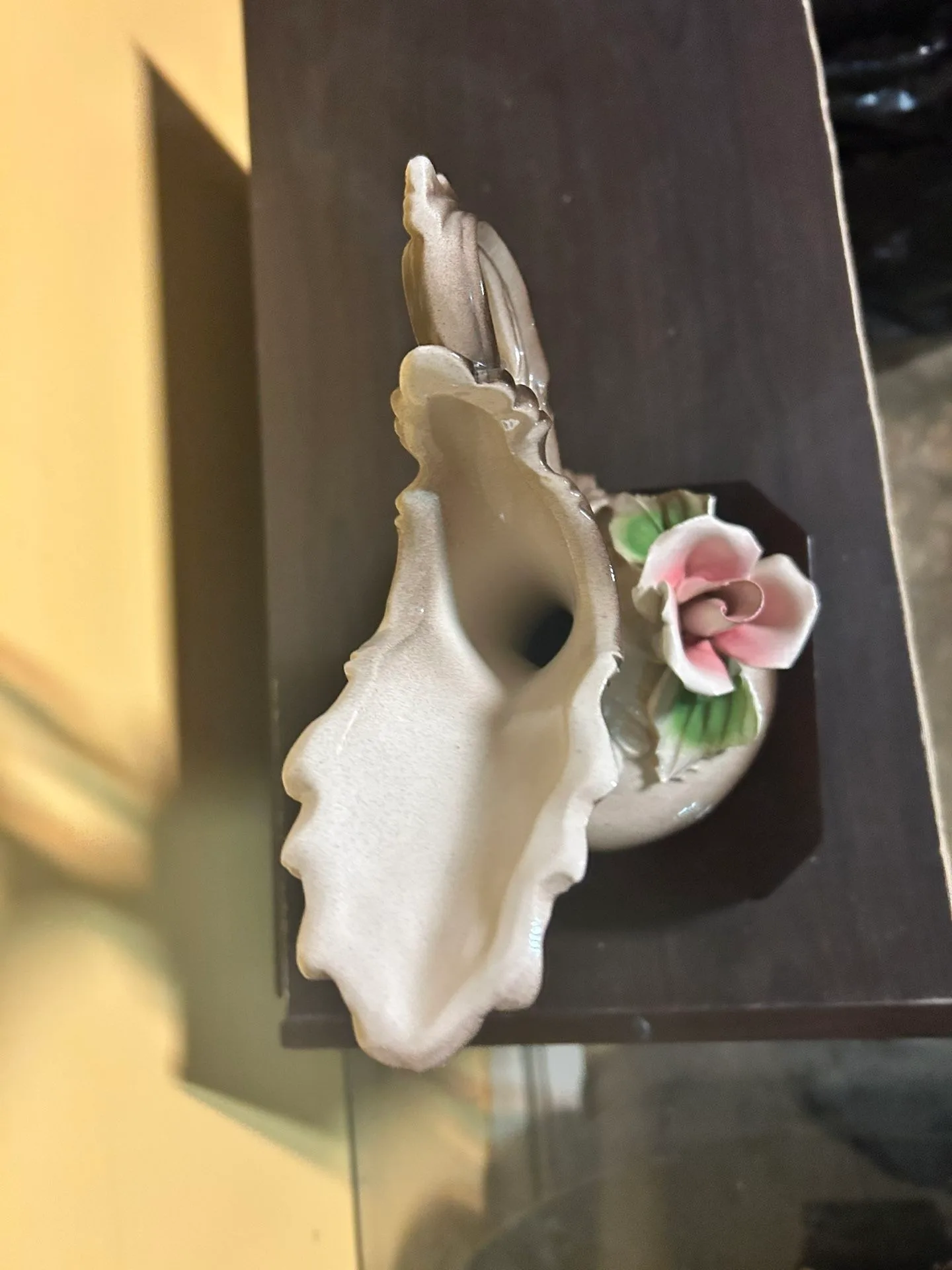 Vintage Capodimonte Italian Ceramic Rose Pitcher image indicator(5)