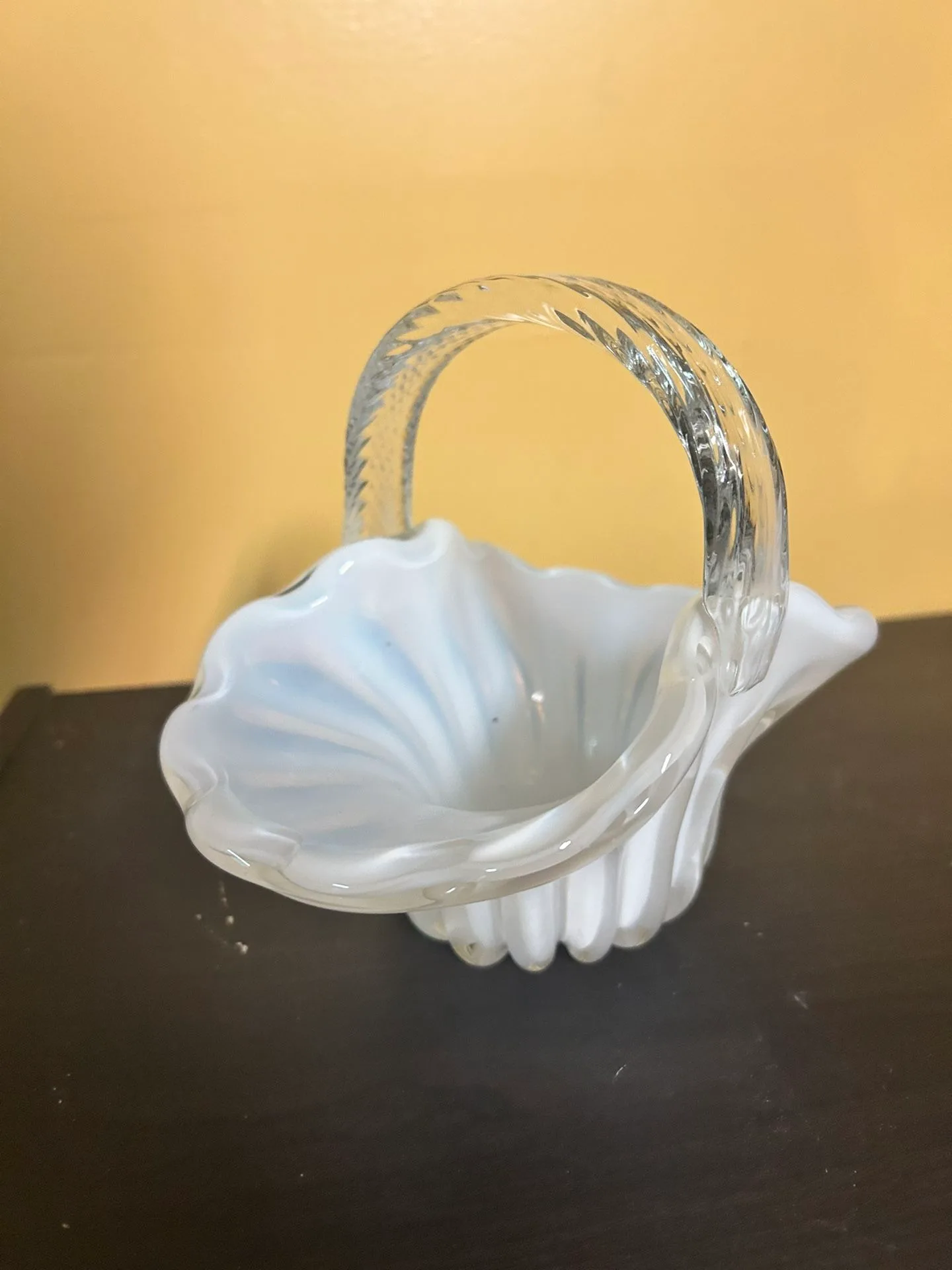Vintage Mikasa Lasio Glass Basket