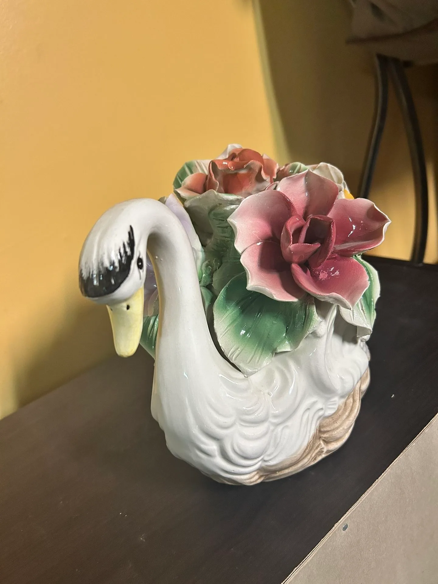 Capodimonte Italian Porcelain Swan Figurine image indicator(2)