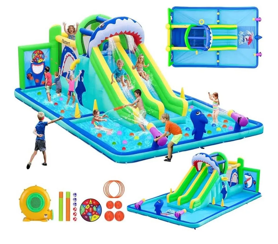 Inflatable Bounce House Water Slide Park with Blower image indicator(2)