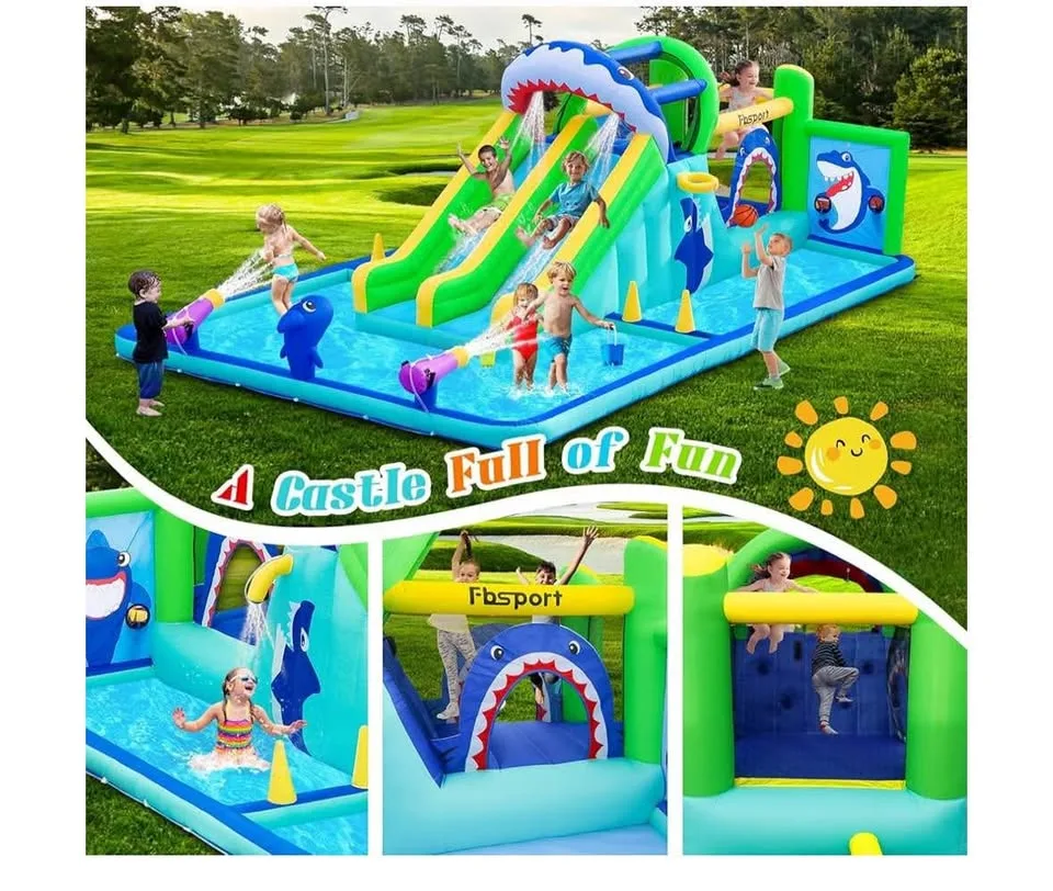 Inflatable Bounce House Water Slide Park with Blower image indicator(5)