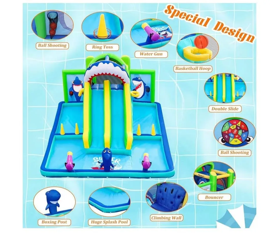 Inflatable Bounce House Water Slide Park with Blower image indicator(6)