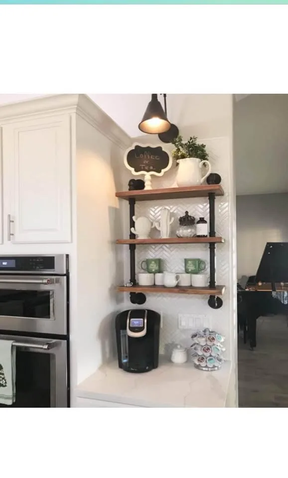 Industrial Pipe Shelving Bookshelf Rustic Wall Shelves image indicator(6)