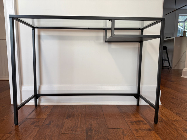 IKEA Vittsjo Glass Desk / Console Table in black