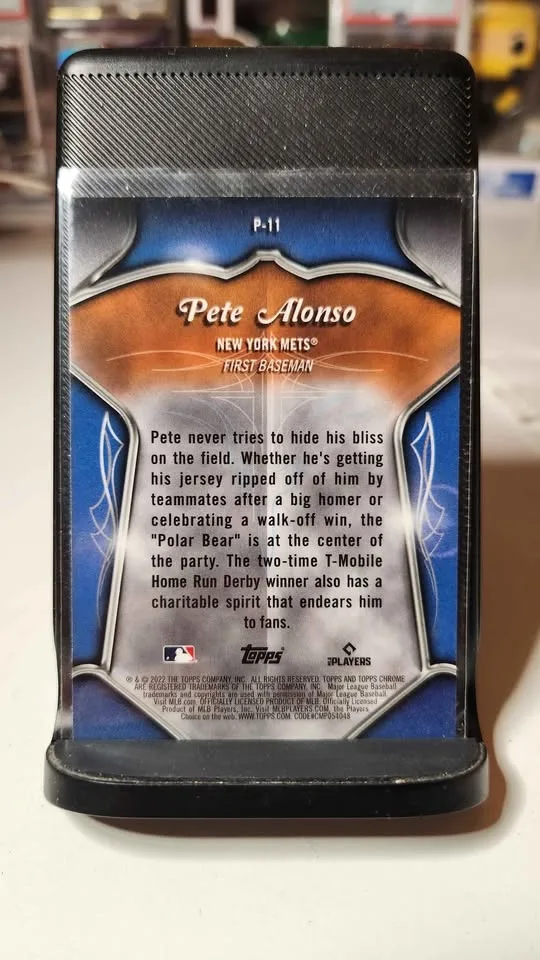 2022 Topps Chrome Pinstriped Pete Alonso #P-11 ⚾💎 image indicator(2)