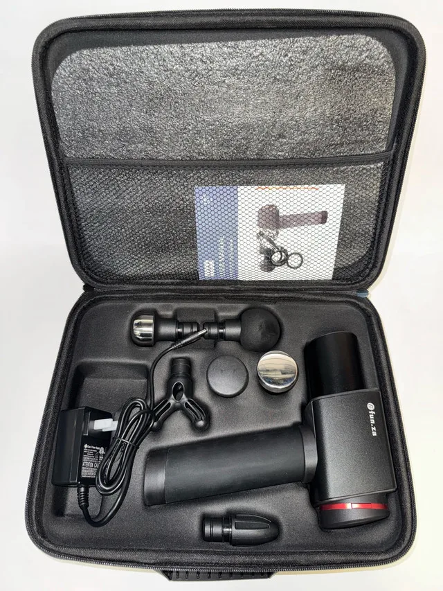 Top quality massage gun with carrying case image indicator(3)