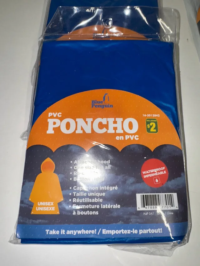 PVC unisex Rain Poncho set of 8 image indicator(4)