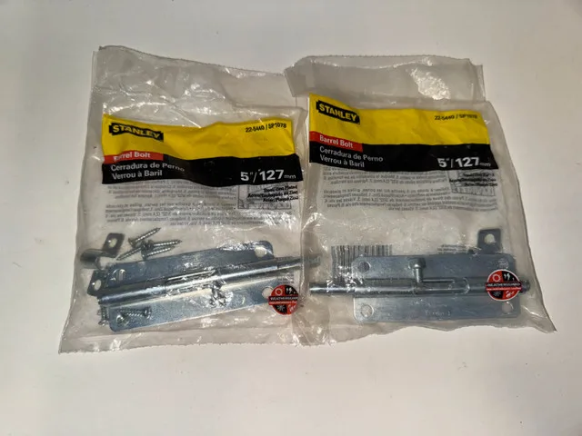 Stanley 5-inch (127mm) barrel bolt x2 thumbnail