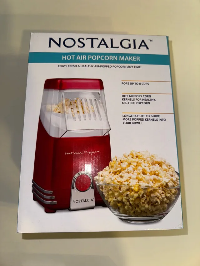 Nostalgia hot air popcorn maker (brand new) thumbnail