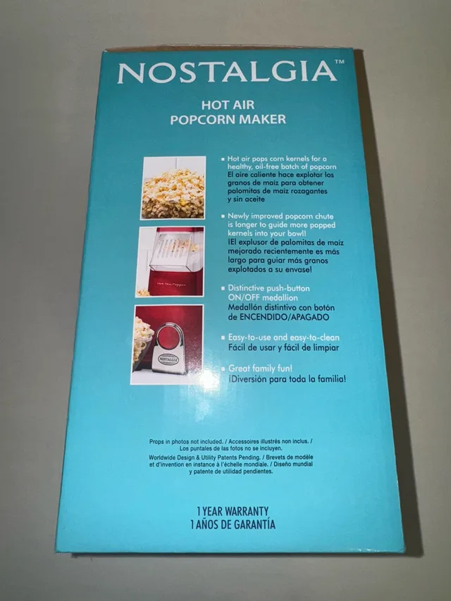 Nostalgia hot air popcorn maker (brand new) image indicator(4)