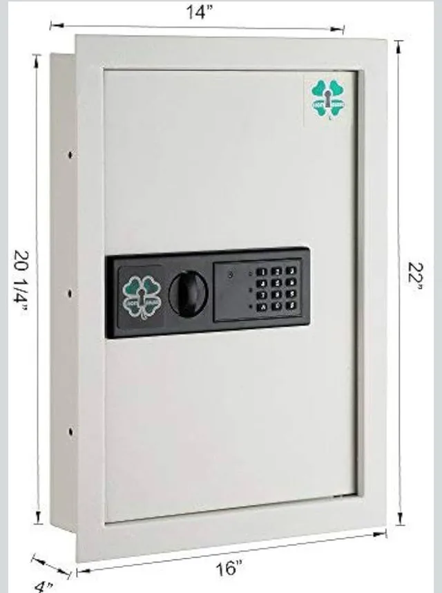 Lucky Guard Electronic Wall Safe (White) image indicator(9)