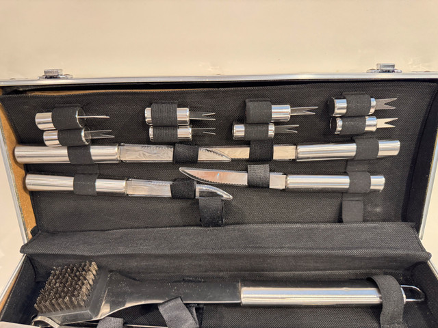 Stainless steel BBQ cooking set with carrying case - photo 2