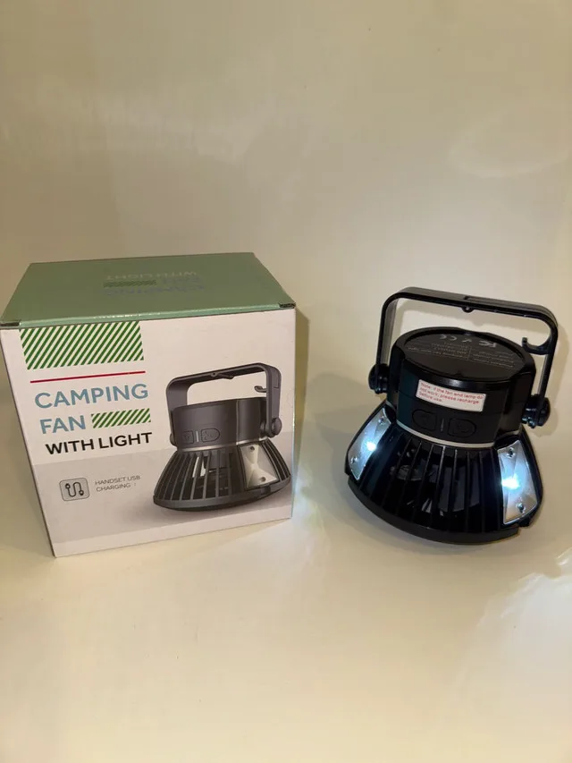 Camping ice fishing fan with light thumbnail