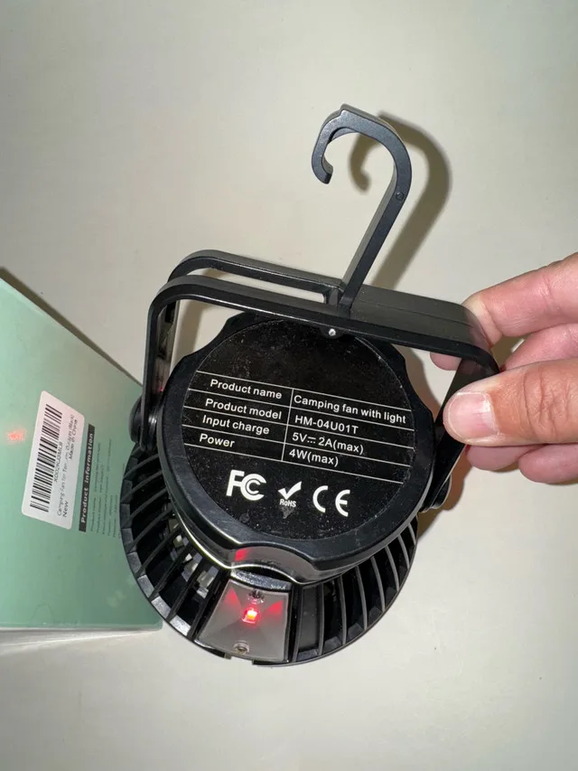 Camping ice fishing fan with light image indicator(4)