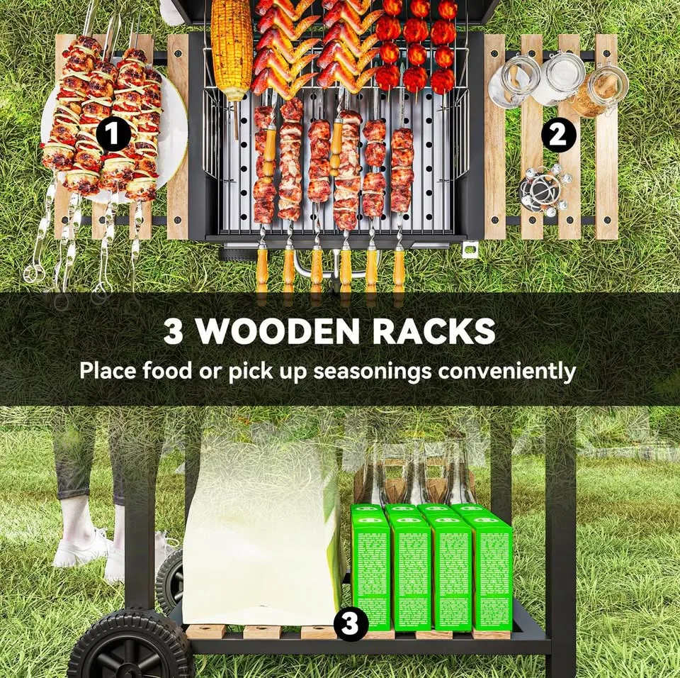 New 20” Backyard BBQ charcoal Grill image indicator(4)