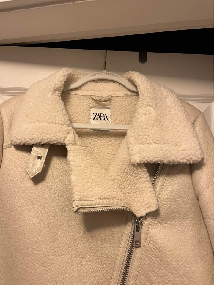 Zara sherpa Aviator womens jacket size S - photo 2