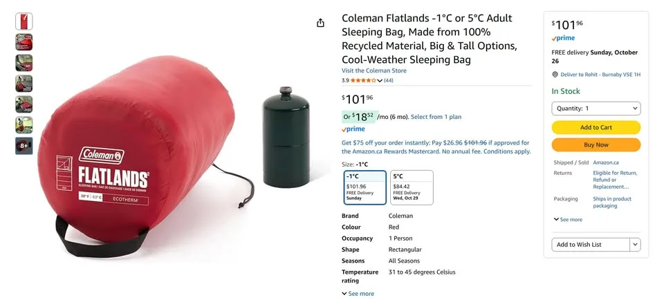Coleman Flatlands Sleeping bag image indicator(4)