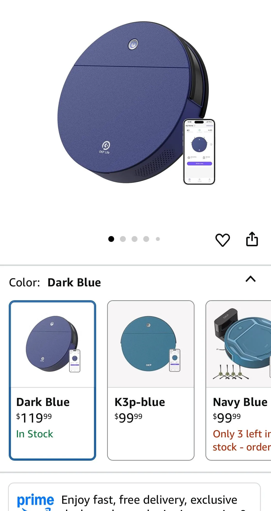 OKP Robotic Vacuum Cleaner Brand New With Extra Filter... thumbnail