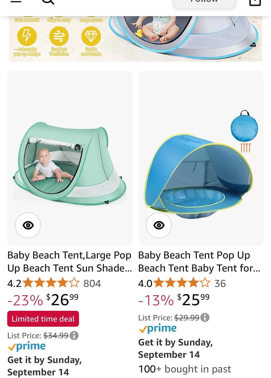 Kapeazo Beach Tent For Kids image indicator(3)