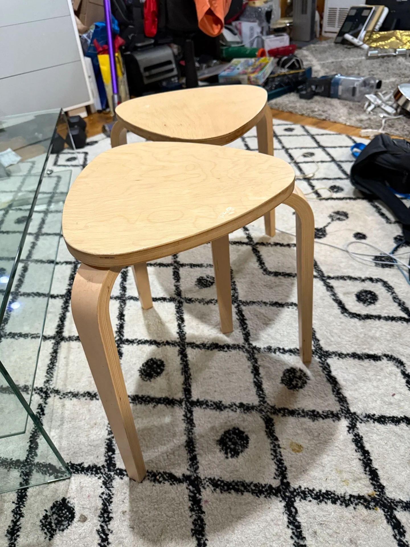Two Solid Heart Shape Sitting Chair Or Table $5 Each thumbnail