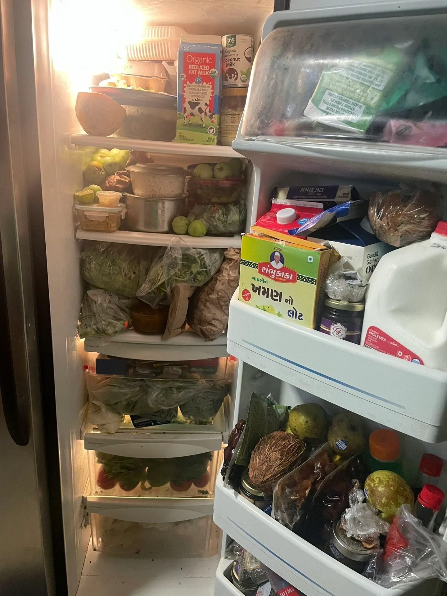 GE Refrigerator Side By Side Door Stainless Steel image indicator(2)