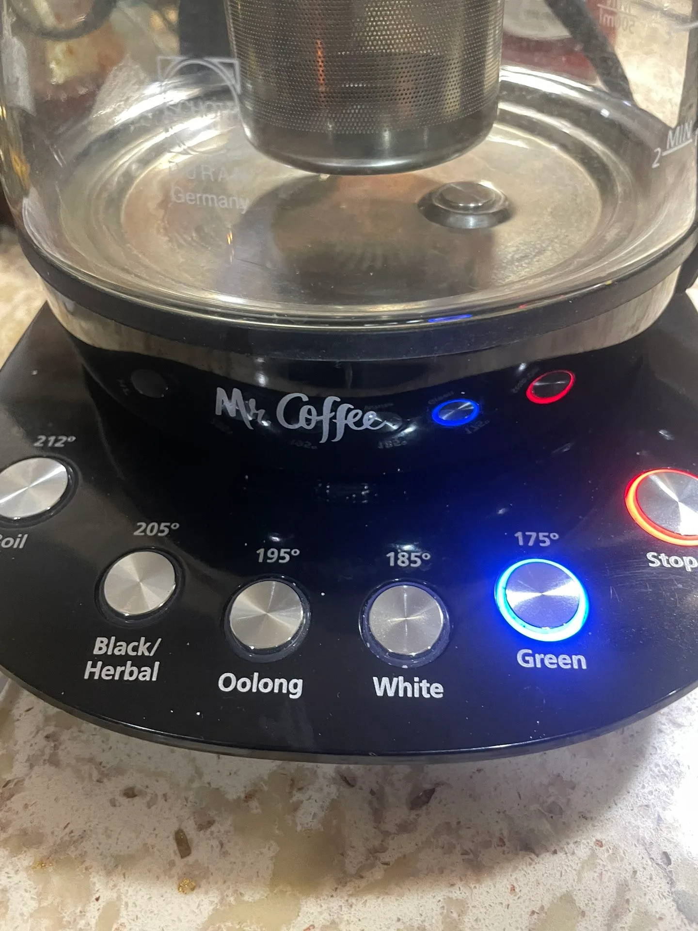 Mr. Coffee 1.2 L Hot Tea Maker and Kettle image indicator(2)