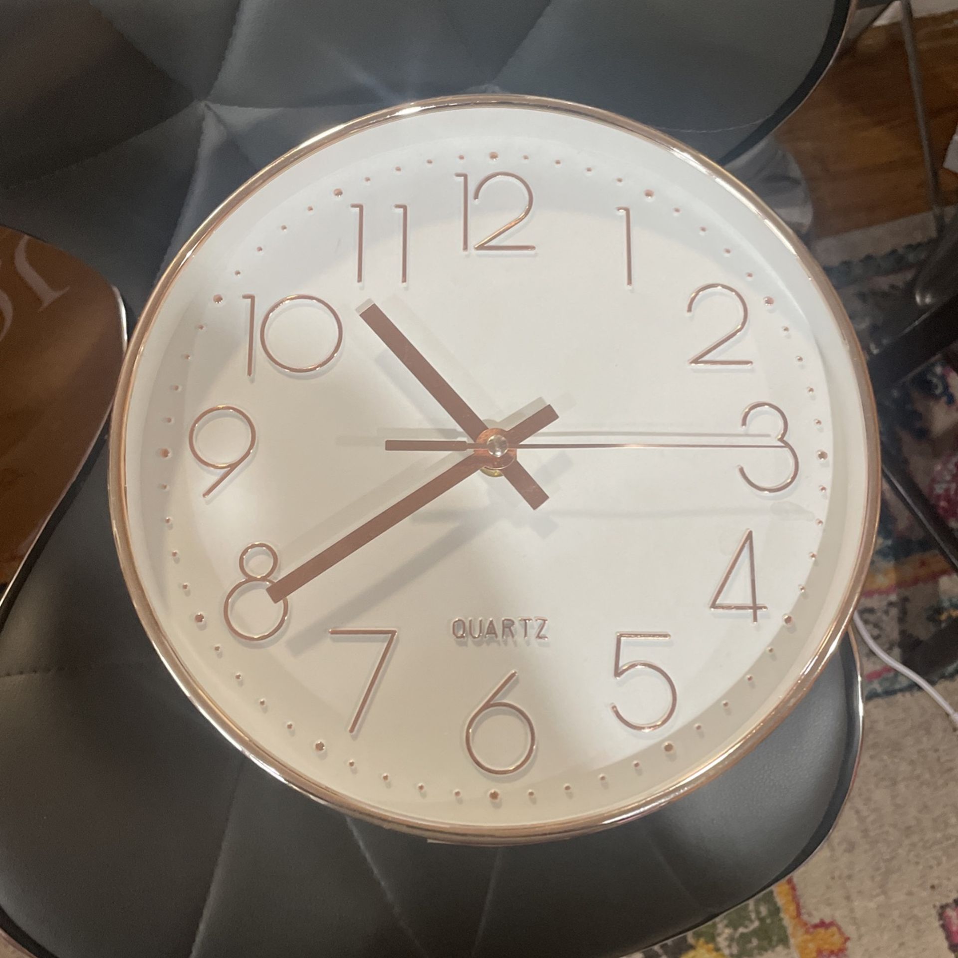 Pair Of Two golden Wall Clocks