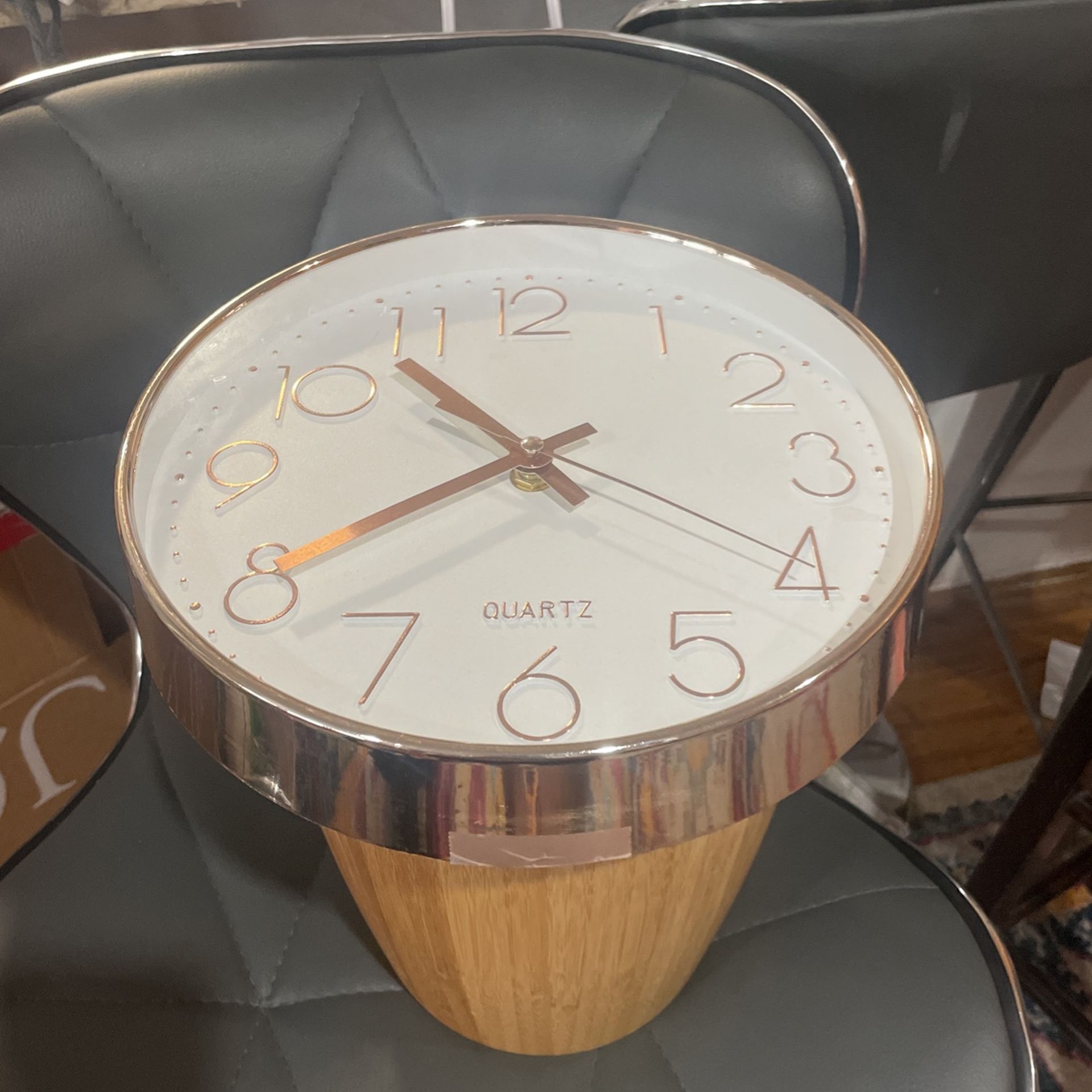 Pair Of Two golden Wall Clocks - photo 2