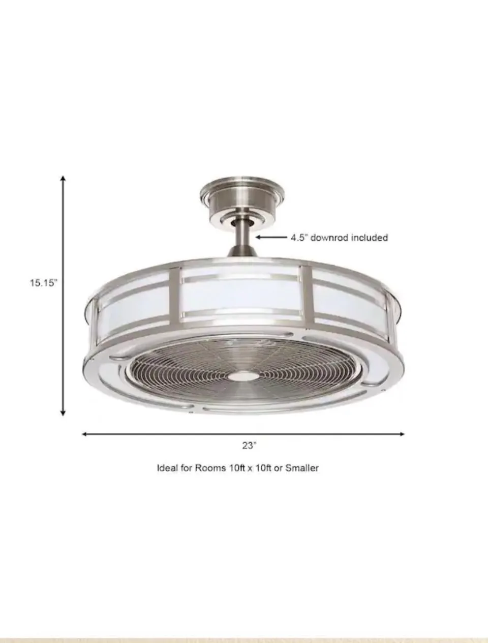 Ceiling Fan With Remote Home Decorators NickelBrushed image indicator(2)