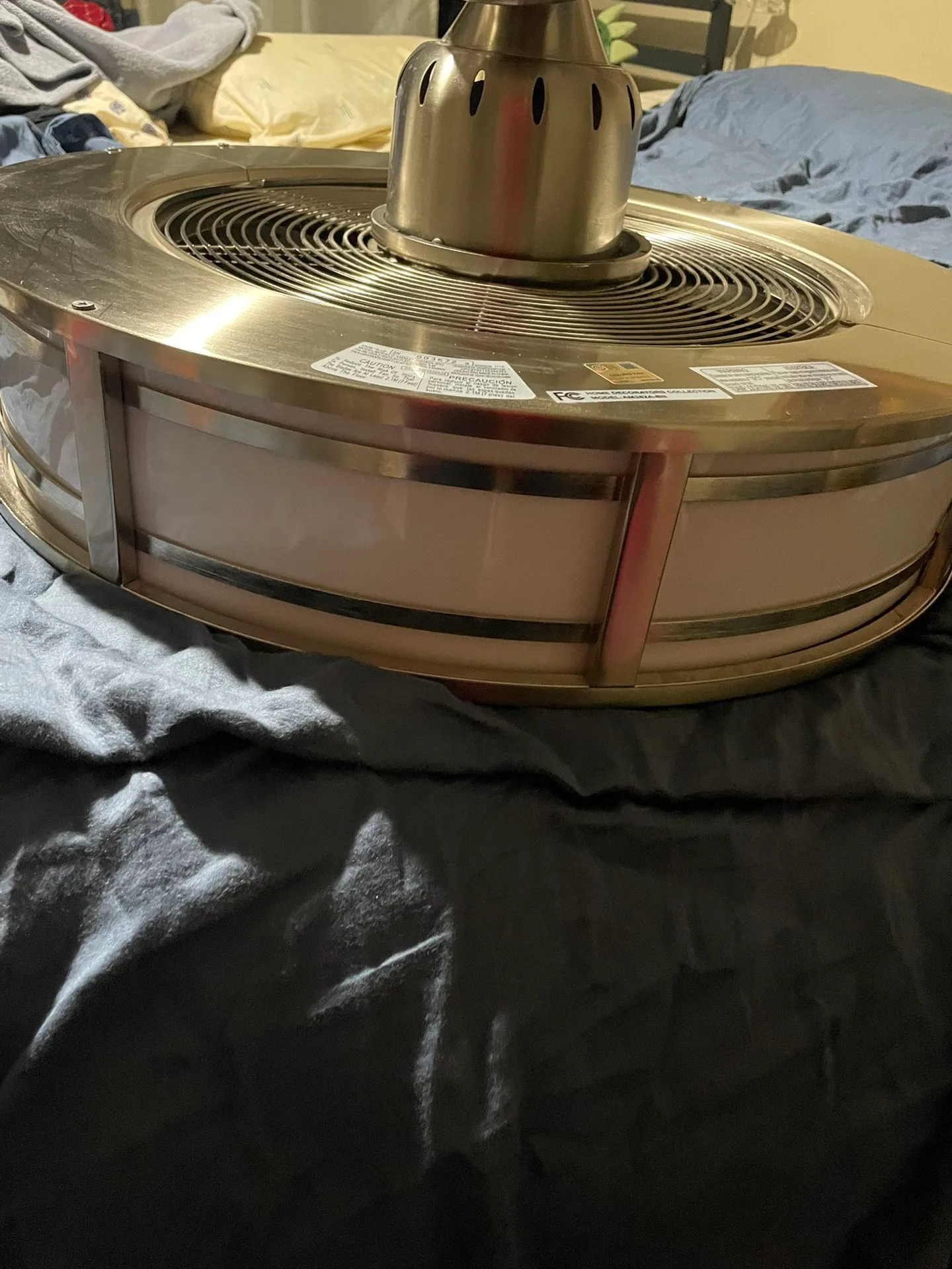 Ceiling Fan With Remote Home Decorators NickelBrushed image indicator(5)