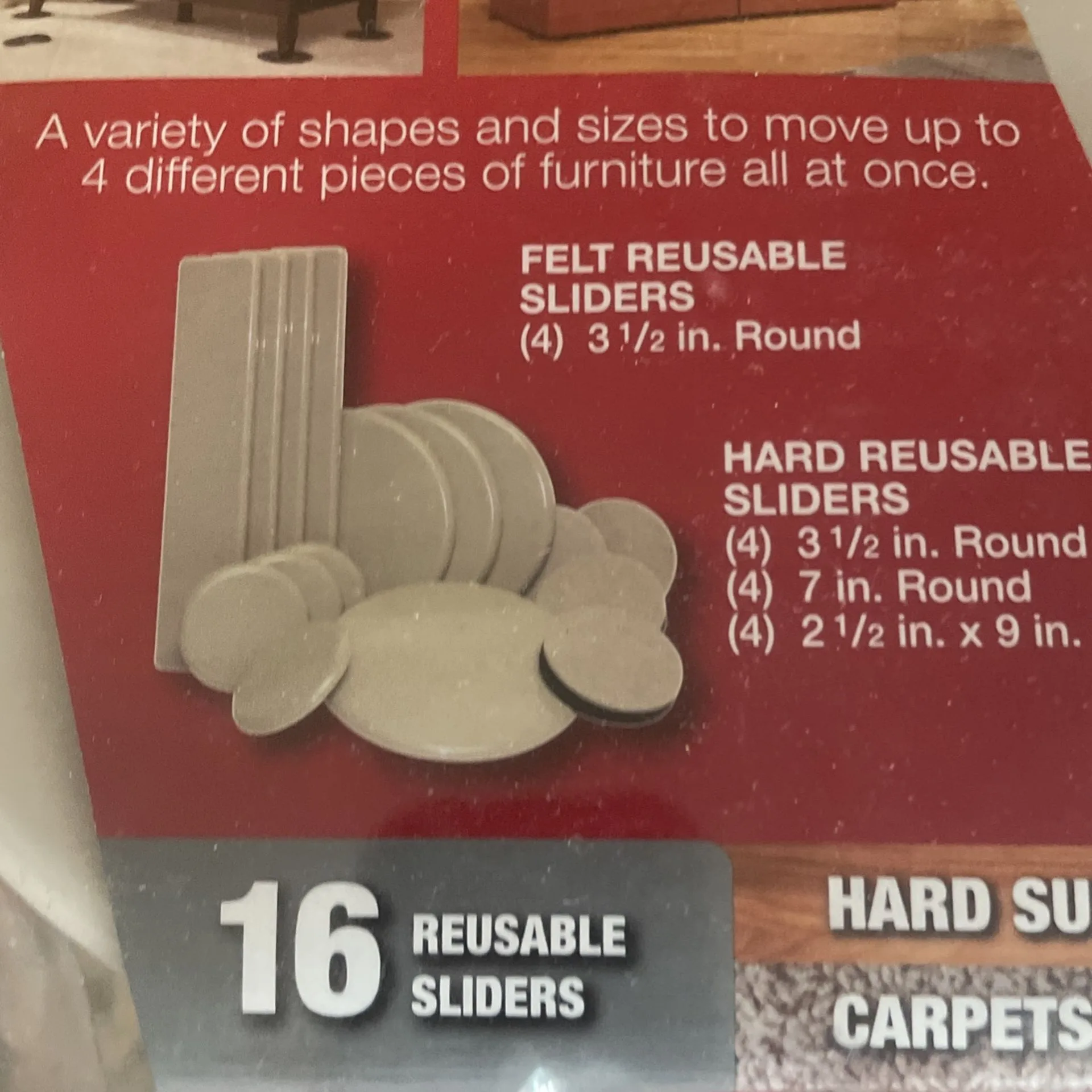 Furniture Moving Kit Sliders Brand New In Box Only $10 image indicator(2)