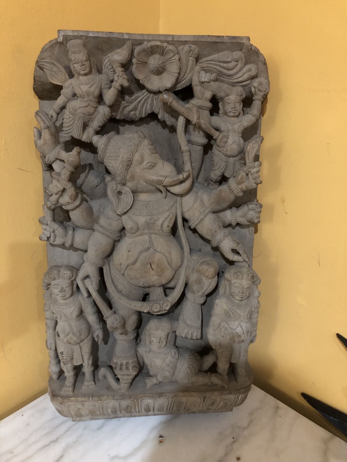 Wooden Hand Carved Ganesha - photo 2