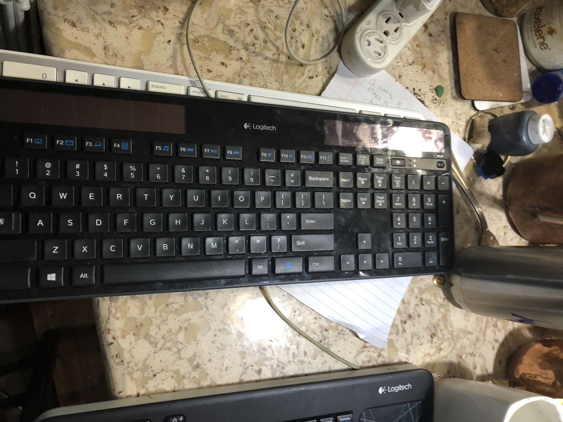 3 Logitech Key boards One is solar and two are wireless