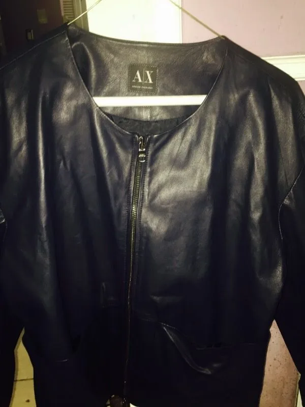 A/X Armani jacket very thin leather Jacket thumbnail