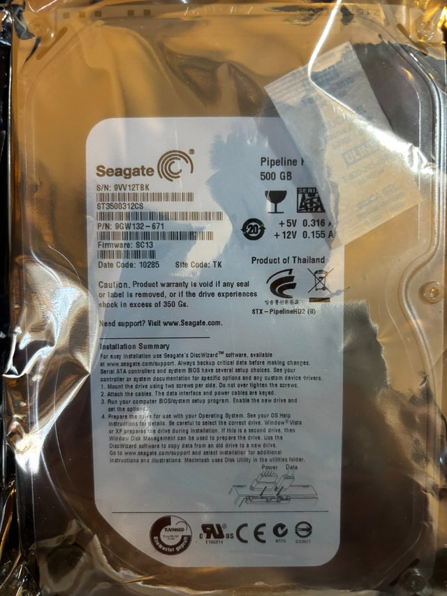 Seagate 500G Pipeline HD.2 SATA HDD - photo 2